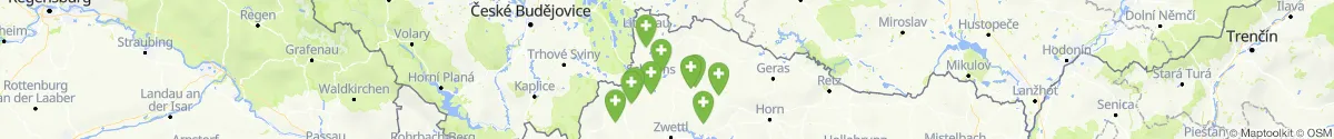 Kartenansicht für Apotheken-Notdienste in der Nähe von Heidenreichstein (Gmünd, Niederösterreich)